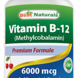 Vitamina B-12 Marca Best Naturals, 6000 Mcg, 120 Comprimidos