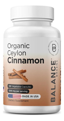 Suplemento Orgânico De Canela Do Ceilão Balancebreens 1200mg