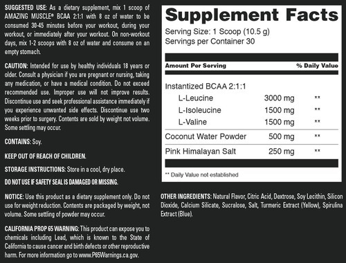 Muscular Incrível Bcaa 2: 1: 1 | 30 Porções | Sabor Natural - Imagem 5