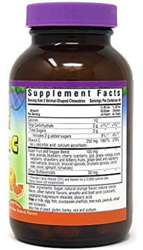 Vitamina C Bluebonnet 250mg 90 Comprimidos Mastigáveis - Imagem 8