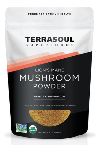 Terrasoul Superfoods Pó De Cogumelo Juba De Leões Orgânicos