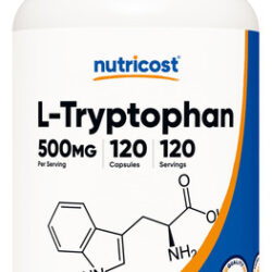 Suplemento Nutricost L-triptofano 500 Mg 120 Cápsulas