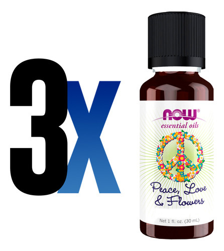 Óleo De Peace, Love E Flores Now Foods 30ml Importado 3un - Imagem 2