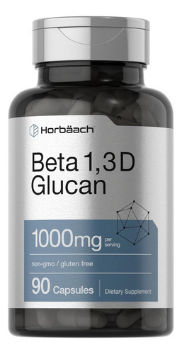 Horbäach Beta Glucano 1 3d 1000 Mg | 90 Cápsulas | Beta 1,3,