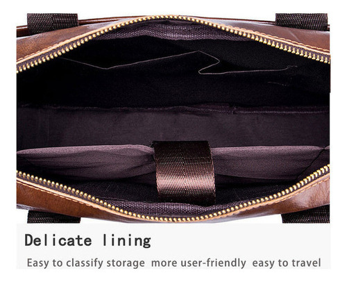 Bolsa Tiracolo Masculina De Couro Para Laptop Bullcaptain - Imagem 8