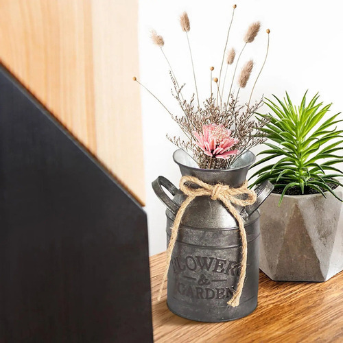 De Vaso Vintage Chique Antigo, Lata Leite Metal Galvaniza - Imagem 8