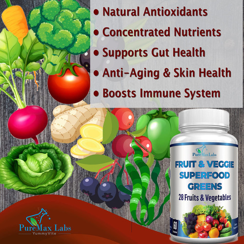 Suplemento Puremax Labs, Superalimento De Frutas E Vegetais - Imagem 3