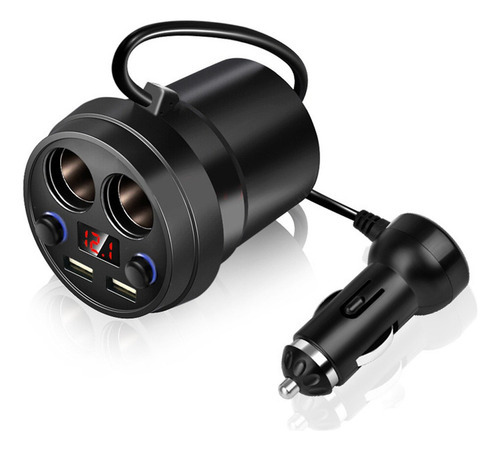 Carregador De Carro Dual Usb Cup Com Cigarro Multifunções De