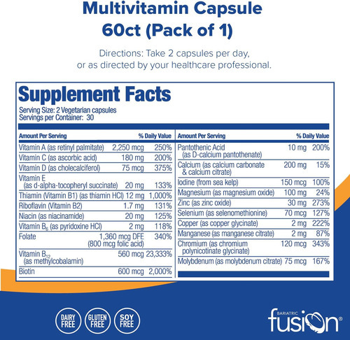 Multivitamínico Bariátrico Fusion Bariátrico Sem Ferro | Pac - Imagem 2