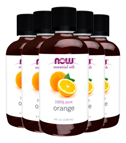 Óleo De Laranja Now Foods 118ml Puro Importado 5un
