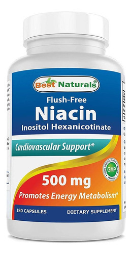 Best Naturals Flush-free Niacina Inositol Hexanicotinato 500