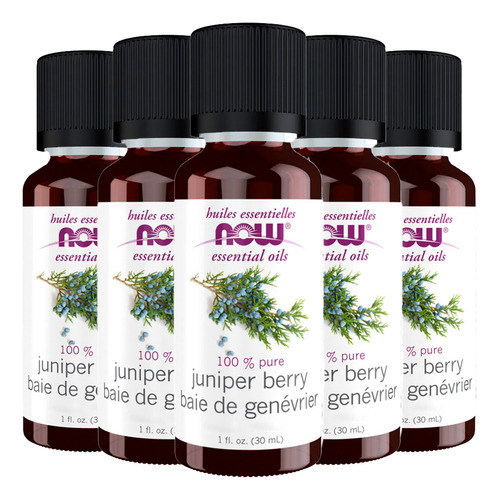 Óleo Bagas Zimbro Now Foods Juniper Berry 30ml Importado 5un
