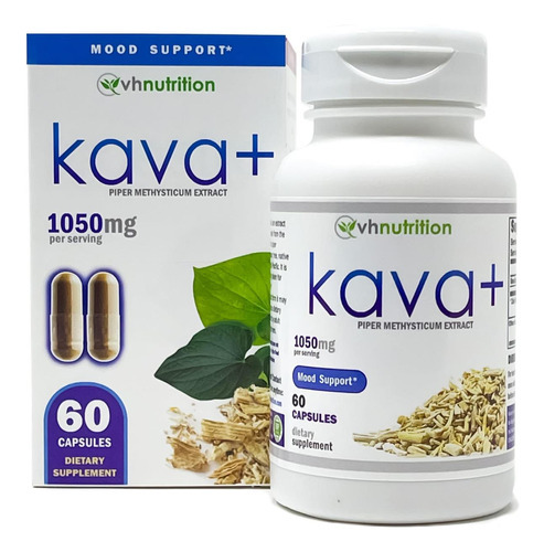 Vh Nutrição Kava+ | Cápsulas De Kava-kava | 1050mg Piper Met