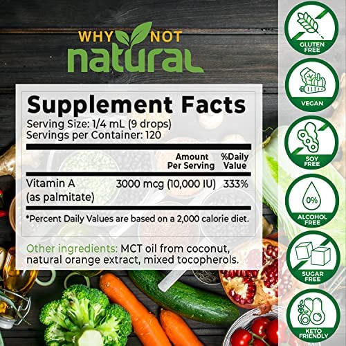 Por Que Não Ui De Gotas Naturais De Vitamina A - Palmitato D - Imagem 2