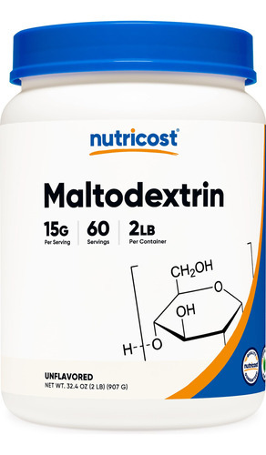 Maltodextrina Em Pó Nutricost 1 Kg Sem Glúten, Sem Ogm