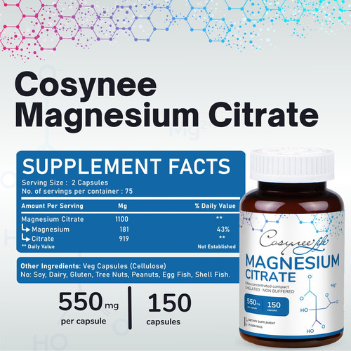 Cápsulas De Citrato De Magnésio 550mg | Citrato De Magnésio - Imagem 5