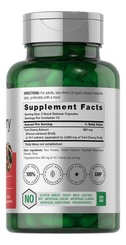 Cápsulas De Extrato De Cereja Azeda Horbäach | 3600mg | 220 - Imagem 2