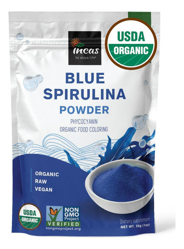 Pó De Espirulina Azul Orgânica Usda (extrato De Ficocianina)