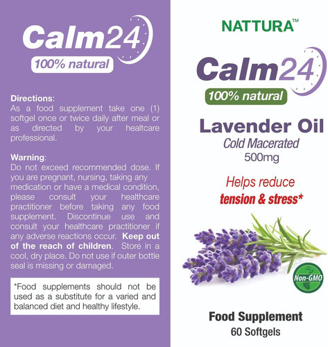 Nattura Calm24 Comprimidos De Óleo De Lavanda - Calming Aid - Imagem 2