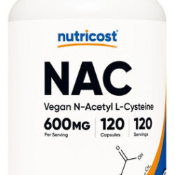 Nutricost N-acetil L-cisteína (nac) 600 Mg, 120 Cápsulas Veg