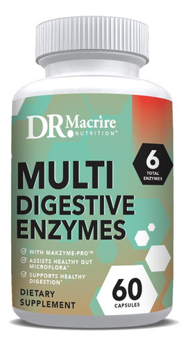 Dr. Cápsulas De Enzimas Digestivas Macrire Nutrition, Multie