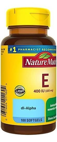 Vitamina E Nature Made 400 Ui 100 Cápsulas - Imagem 6