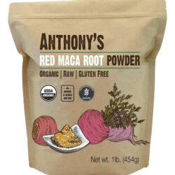 Pó De Maca Vermelha Orgânica Anthonys, 1 Lb, Cru, Sem Glúten
