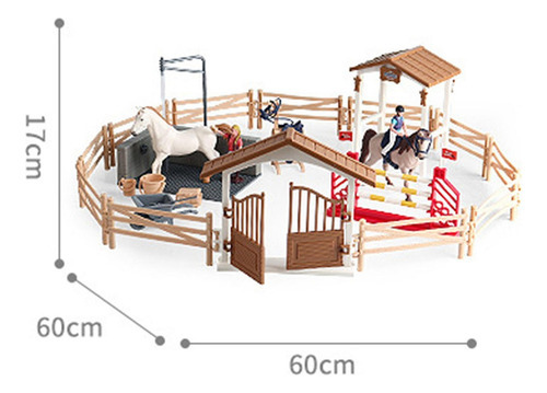 Cavalo Cavaleiro Playset Brinquedo Equestre Conjunto Fingir - Imagem 2