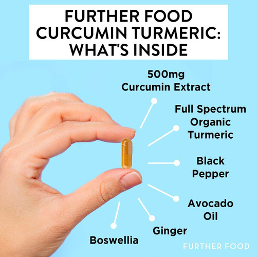 Further Food Premium Curcumina Cúrcuma, Força Máxima, 500 Mg - Imagem 4