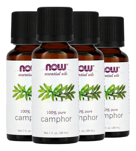 Óleo De Cânfora Now Foods 30 Ml Puro Importado 4un