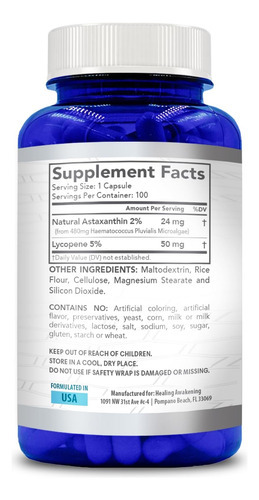 Cura Despertar Astaxantina 24mg + Licopeno 50mg - 100 Cápsul - Imagem 3