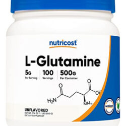 Suplemento Nutricost L-glutamina Em Pó 500g Sem Sabor