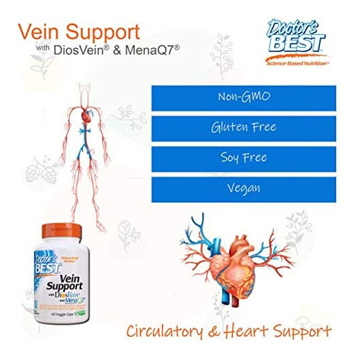 Doctors Best Vein Support Com Diosvein & Menaq7, Circulaçã - Imagem 5