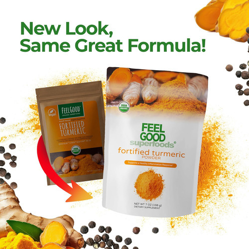 Feelgood Superfoods Fortificado Cúrcuma Em Pó - Suplemento V - Imagem 7