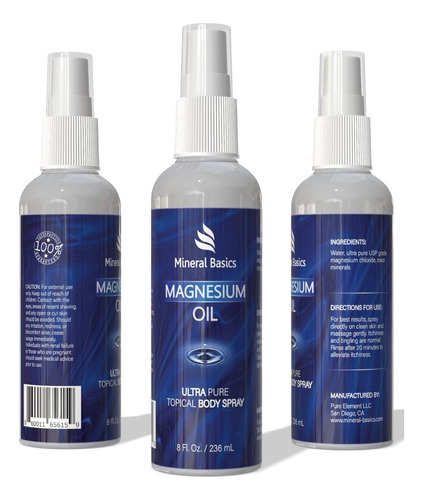 Básico Mineral, Spray De Óleo De Magnésio Puro - 8 Fl Oz - S - Imagem 3