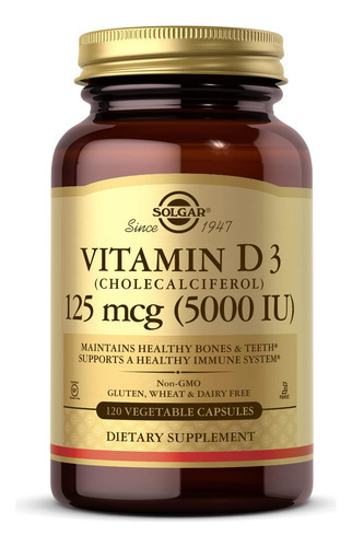 Solgar Vitamina D3 (colecalciferol) 125 Mcg (5000 Ui) - 120