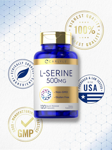 Carlyle L Serina Cápsulas 500 Mg | Contagem 120 | Suplemento - Imagem 5