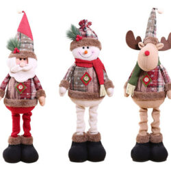 Boneca De Decoração De Natal, Rena, Boneco De Neve Em Pé