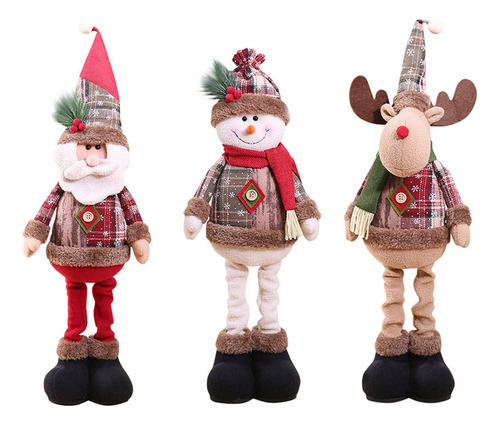 Boneca De Decoração De Natal, Rena, Boneco De Neve Em Pé