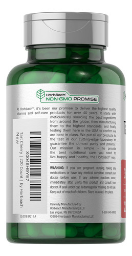 Cápsulas De Extrato De Cereja Azeda Horbäach | 3600mg | 220 - Imagem 3