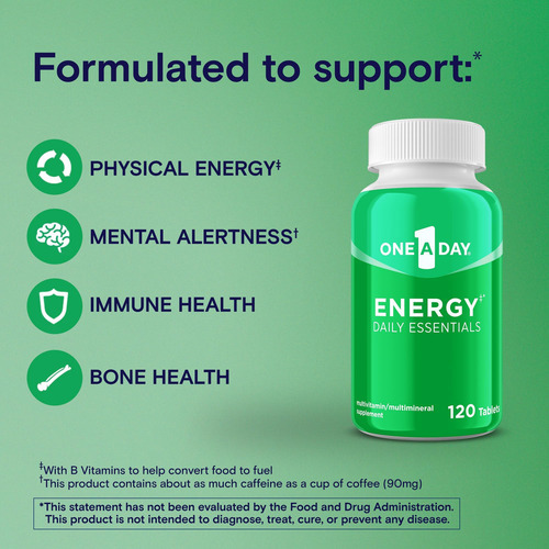 One A Day Energy Daily Essentials Multivitamínico, Suplement - Imagem 3