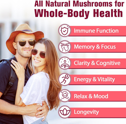 Complexo De Cogumelos Sublingual 4000 Mg, Suplemento De Cogu - Imagem 4