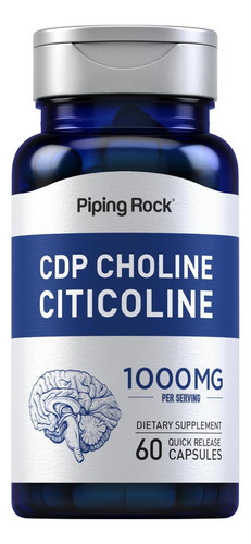 Piping Rock Cdp Colina Citicolina 1000mg | 60 Cápsulas | Sup