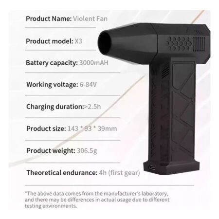 Ventilador Air Blower 130000rpm Mini Turbo Jet Para Limpador - Imagem 5