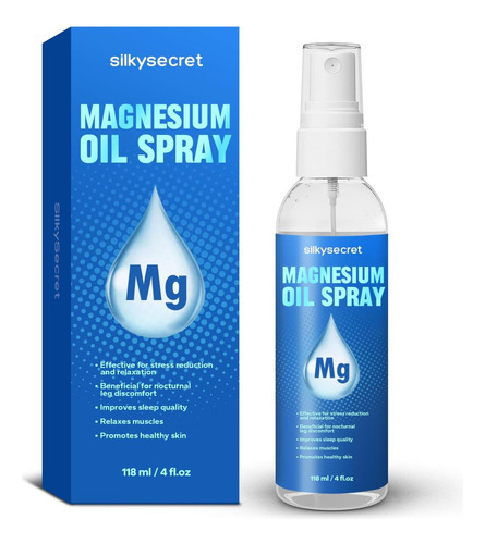 Spray De Óleo De Magnésio Silkysecret (4 Fl, Oz), 0il Minera