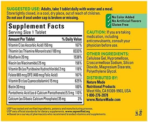 Vitamina B-12 Marca Nature Made, 15 Mcg, 140 Comprimidos - Imagem 6