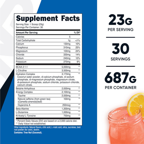 Pó Intra-treino Nutricost 30 Porções De Limonada Rosa - Imagem 3