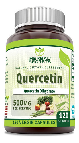 Suplemento Herbal Secrets Quercetina 500 Mg 120 Cápsulas Veg