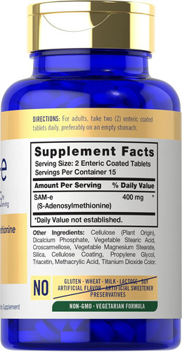 Suplemento Carlyle Sam-e 400 Mg | 30 Comprimidos | Comprimid
