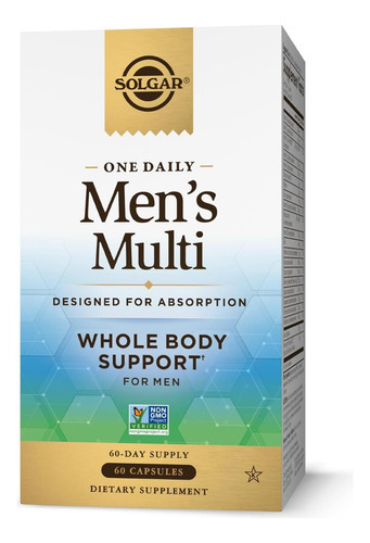 Solgar One Daily Mens Suplemento Multivitamínico De Suporte
